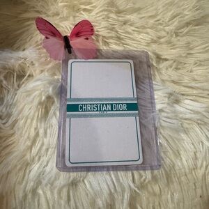 Christian Dior 6 of diamonds playing card in plastic case